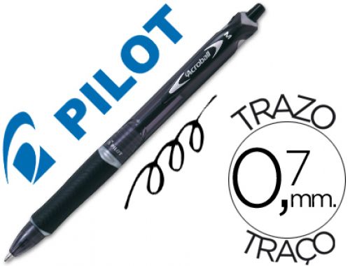 Esferografica pilot acroball preto tinta oleo ponta de esfera de 1,0mm retratil , Pilot , 48677 , 4902505424236